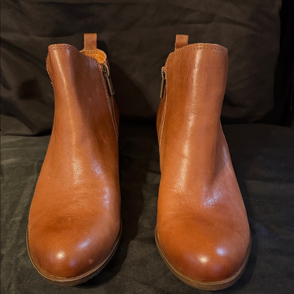 Women's Brown Leather Ankle Boots - READ SIZE